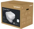 Produktbild: Duravit No.1 Wand-WC Set Compact, inklusive WC-Sitz, 365x480mm, weiß hochglanz,