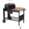 Produktbild: Tarrington House Holzkohlegrill Calgary, Grillfläche Ø 54 cm, Seiten- und Untenablage, fahrbar, Stahl/Eukalyptusholz, schwarz