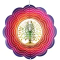 Produktbild: CIM Edelstahl Windspiel - Rainbow 3D Tree - Ø 250mm - leichtdrehendes Windmobile mit brillanten Farben- inklusive Aufhängung - attraktive Raum- Fenster und Garten-Dekoration