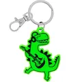 Produktbild: Reflektor neon Motiv Dino | Figürlicher Neon-Reflektor Schlüsselring und Kara...