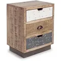 Produktbild: Nachttisch Tudor aus Mangoholz, klassisch, natur, 3 Schubladen, 45 cm breit