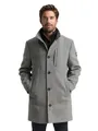 Produktbild: TOM TAILOR Herren 1046983 2-in-1 Wollmantel mit Abnehmbarer Innenjacke, 30507-Light Stone Grey Wool Twill, XXL