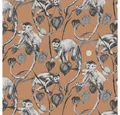 Produktbild: A.S. Création Mustertapete Mad Monkeys Vliestapete Orange Grau fein strukturiert 10,05x0,53 m