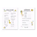 Produktbild: 25x Babyshower Ratespiel Karten zum Ausfüllen – Tippkarten Jungen und Mädchen...