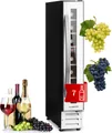 Produktbild: Klarstein Weinkühlschrank, 1 Zonen Getränkekühlschrank, Kleiner Einbau-Weinschrank Schmal, 20L Wein-Kühlschrank mit Glastür, Indoor/Outdoor Flaschenkühlschrank, Wine Fridge 5-22°C, 7 Flaschen