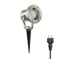 Produktbild: ledscom.de LED Gartenstrahler MIBU mit Erdspieß für außen, Edelstahl, inkl. GU10 Lampe 6,826W 630lm 100° warm-weiß