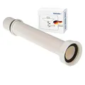 Produktbild: tecuro Tauchrohr für Waschtischsiphons mit 1 1/4 Zoll Anschluss mit ÜWM inkl. Dichtung, 200 mm Länge, Ø 32 mm, Kunststoff weiß - 58506