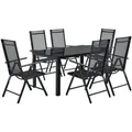 Produktbild: Juskys Gartengarnitur, Dunkelgrau, Metall, 7, Gartenmöbel, Gartenmöbel-Sets