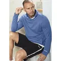 Produktbild: Sweatshirt BENCH. LOUNGEWEAR, Herren, Gr. S (44/46), blau, angeraute Sweatware, Obermaterial: 60% Baumwolle, 40% Polyester, unifarben, bequem normal, Rundhals, angesetztes Bündchen, Sweatshirts Sweatshirt, mit großem Stehkragen aus einer Baumwollmischung
