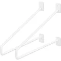 Produktbild: ML-Design 2 Stück Regalhalterung 265 mm Weiß aus Stahl Haarnadel Regalwinkel