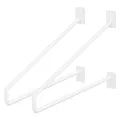 Produktbild: ML-Design 2 Stück Regalhalterung, 265 mm, Weiß, aus Stahl, Haarnadel Regalhalterungen, Schwebe Regalwinkel, Hairpin Wandhalterung, Regalträger für Wandmontage, Industrielle Wandregal, Wandkonsole