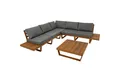 Produktbild: DEGAMO Gartenlounge-Set CARTAGENA, (1-tlg), Ecksofa 250x250cm, Akazie geölt, Polster grau