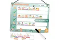 Produktbild: Mini Mindz Magnettafel Tagesplaner Kinder - Montessori Magnettafel mit 160 Magnete & Stift, Mit Kordel - Komplett beschreib- und abwischbar