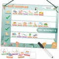 Produktbild: Tagesplaner Kinder - Montessori Magnettafel mit 160 Magnete & Stift