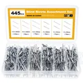 Produktbild: 445 Stück Aluminium Blindnieten6 Größen Popnieten SortimentDome Blind Nieten ...