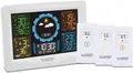 Produktbild: La Crosse Technology WS6304 Wetterstation farbiges Display mit 3 Sensoren Weiß