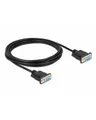 Produktbild: Delock Schwarz 3 m RS-232 Sub-D9 Weiblich/Weiblich Polyvinylchlorid PVC F/F 3 m (86606)