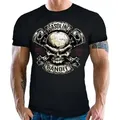Produktbild: GASOLINE BANDIT® T-Shirt in schwarz für Biker Racer Fans: Piston Skull schwarz 4XL