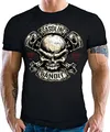 Produktbild: Gasoline Bandit Biker Racer Herren T-Shirt für Motorradfahrer - Piston Skull