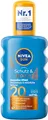 Produktbild: NIVEA Sun Schutz & Bräune Sonnenspray LSF 20 (200 ml), Sonnencreme mit Pro-Melanin-Extrakt für eine ebenmäßige Bräune, sofortiger Sonnenschutz mit UVA/UVB-Filtersystem