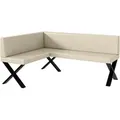Produktbild: Meblini Eckbank, Creme, Leder, L-Form, 168x128 cm, Esszimmer, Bänke, Eckbänke