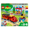 Produktbild: LEGO DUPLO Dampfeisenbahn, Eisenbahn-Spielzeug aus LEGO Steinen mit Tierfigur, Zug-Spielzeug für Jungen und Mädchen, mit Licht & Geräuschen sowie Push-&-Go-Motor, Geschenk für Kinder ab 2 Jahren 10874