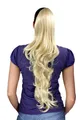 Produktbild: Haarteil/Zopf hellblond sehr lang gewellt mit Butterflyclip ca. 70 cm T117-611