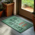 Produktbild: BRUBAKER Fußmatte für Außen und Innen - Life is Better in Flip Flops - 45 x 75 cm Schmutzfangmatte aus 100% Kokos - Antirutsch Fußabtreter Wetterfest und rutschfest für Haustür - Türkis