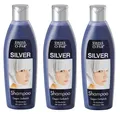 Produktbild: 3x 250ml Swiss O Par Silver Shampoo gegen Gelbstich blondiertes Haar