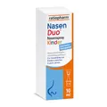 Produktbild: NasenDuo Nasenspray Kinder von ratiopharm. Stark zum Schnupfen, sanft zur Kindernase. Abschwellendes Nasenspray mit 2-fach-Wirkung: Befreit die Nase und fördert die Wundheilung, 10 ml Nasenspray