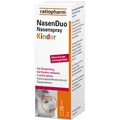 Produktbild: Ratiopharm NasenDuo für Kinder zwischen 2-6Jahren zur Abschwellung der Nasenschleimhaut bei Schnupfen und zur unterstützenden Behandlung von Haut- und Schleimhautschäden, Spar-Set 5x10ml