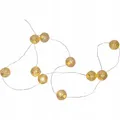 Produktbild: LED Light Chain Dew Drop Spheres 90cm 10 LEDs Gold Warm White Battery