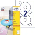 Produktbild: Avery Zweckform L6043-100 CD-Etiketten ClassicSize,  A4 Ø 117 mm, 100 Bogen/200 Etiketten, weiß