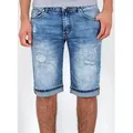 Produktbild: ESRA Jeansshorts Herren Jeans Shorts Hose Herren kurze Jeans Hose mit 5 Pocket Jeans Shorts Herren kurze Jeans Sommer Hose Jeans Herren Stretch blau W38