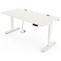 Produktbild: Yaasa Desk Essential Höhenverstellbarer Schreibtisch Elektrisch 120 x 80 cm, Weiß/Weiß – 4 Speicherfunktionen, Höhenanzeige, Kollisionssensor... - Weiß