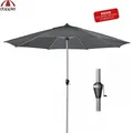 Produktbild: Doppler großer Sonnenschirm Active Kurbel 380cm Mast 48mm PES Anthrazit
