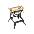 Produktbild: Black+Decker flexible Werkbank (mit großer Arbeitsfläche, Höhenverstellbar und einfach handzuhaben, Bis 160 kg belastbar, Maße (Arbeitsfläche): 250 x 610 mm) WM550
