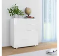 Produktbild: vidaXL Sideboard vidaXL Sideboard Hochglanz-Weiß 71x35x80 cm Holzwerkstoff