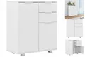 Produktbild: Sideboard Hochglanz Weiß 71x35x76 Cm Spanplatte