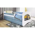 Produktbild: Mid.you Kinder-/Juniorbett Babydreams, Blau, Weiß, Holzwerkstoff, Birke, Schichtholz,Sperrholz, H2, 1-Zonen, Höhe ca. 15 cm, links montierbar, rechts montierbar, 80x160 cm, nicht verstellbar, Kinder- & Jugendzimmer, Kindermöbel, Kinderbetten