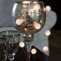 Produktbild: LED Draht Lichterkette Kugeln 15 leuchtende Bälle Eisglas Bruchglas Optik L:1,4m