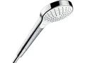 Produktbild: hansgrohe Duschkopf Croma Select S, Duschbrause wassersparend, 3 Strahlarten, Antikalk-Funktion, Weiß/Chrom, 1.00