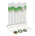Produktbild: Veluxis Glattvlies Vliestapete weiß – Renoviervlies Untertapete 6er Set, 6 x 10,05 m x 0,53 m, 130g/m², überstreichbar, rissüberbrückend, formstabil