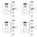 Produktbild: 4x Infrarot Alarmanlage Bewegungsmelder Sensor Sirene Alarm Sicherheit System