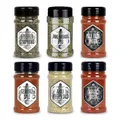 Produktbild: Ankerkraut Grill Set mit 6 Streuern, mit Premium-Gewürzmischungen und BBQ-Rubs, Geschenk-Set mit Salz und Pfeffer, Gewürze für Männer, Fraue & Div.