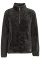 Produktbild: OXMO OXTelsonia Damen Teddy-Pullover Sweater Pullover mit Eingrifftaschen Troyerkragen Label-Details Regular fit, Größe:L, Farbe:Black (799000)