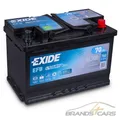 Produktbild: EXIDE AUTOBATTERIE 12V 70Ah STARTERBATTERIE 760A EL700 EFB START STOPP