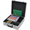 Produktbild: Kombiniertes Poker/Blackjack Set mit 600 Laserchips Aluminium