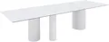Produktbild: DELIFE Esszimmertisch Edge Keramik Laminam®Statuarietto Weiß 300x100 Troa Metall Weiß
