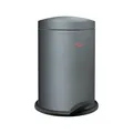 Produktbild: WESCO schlichter Tretabfallsammler 116 in der Farbe graphit, pulverbeschichtetes Stahlblech, Kunststoffeinsatz 13 Liter Volumen, stabiler Fußtritt